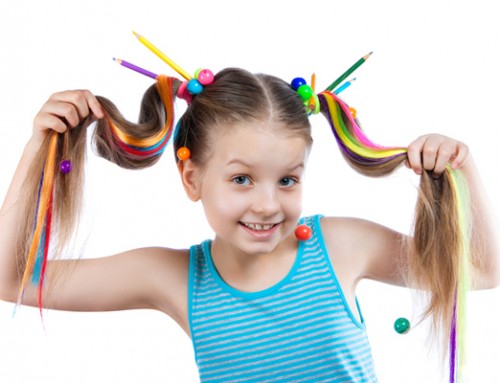 Un arcoíris en el pelo de tus hijos